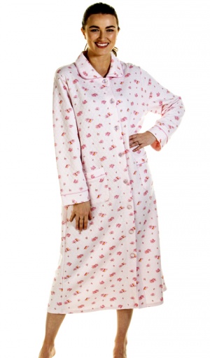 La Marquise Pink Blush Mock Quilt Housecoat